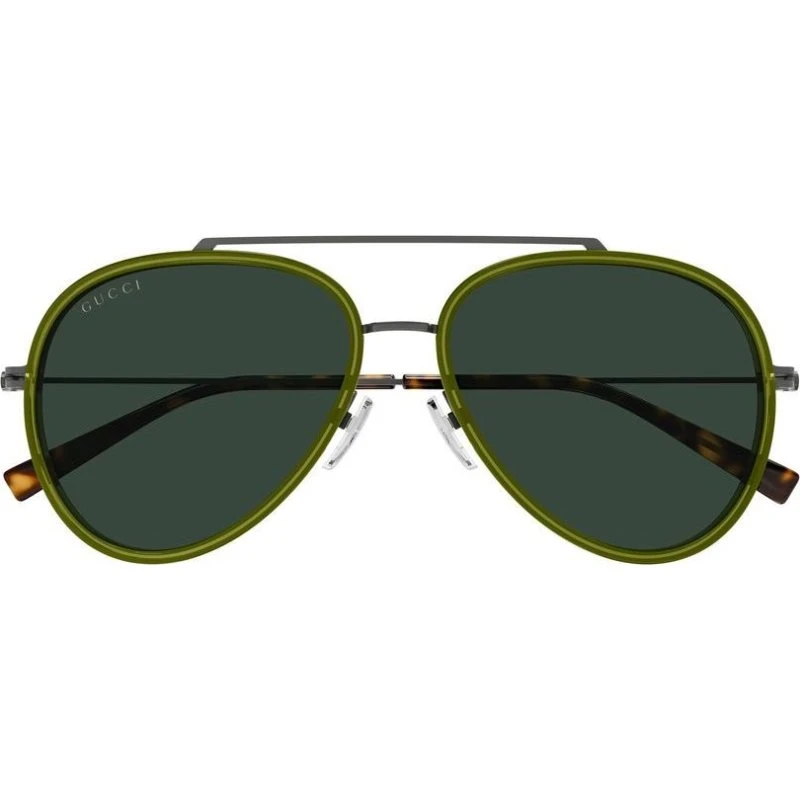Gucci GG1981S Occhiali da Sole Uomo Pilot Verde 56mm