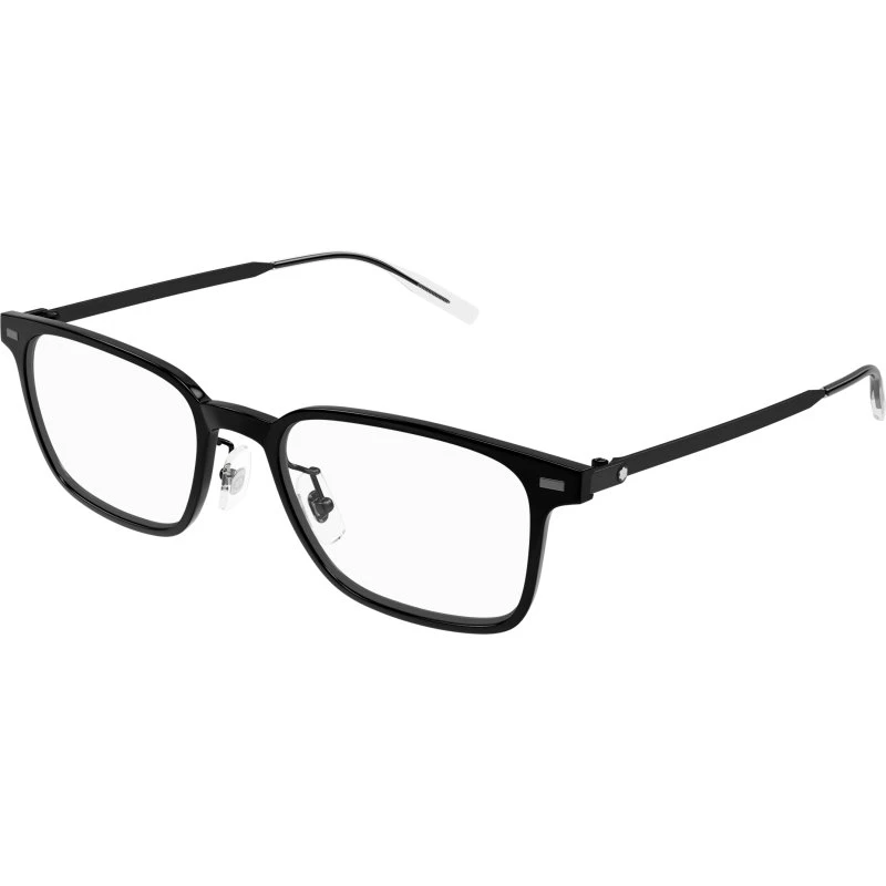 Montblanc MB0394ON 002 Montature da Vista Squadrate Nero Trasparente