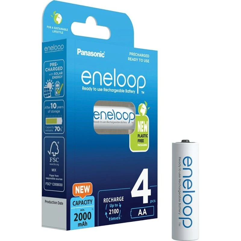 eneloop AA 2000mAh, confezione da 4 pezzi