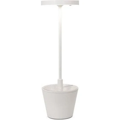 Zafferano Poldina Reverso - Lampada da tavolo LED ricaricabile Bianca