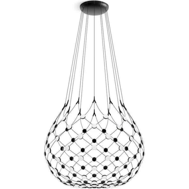 Luceplan Mesh Wireless Lampada a Sospensione Bluetooth, Ø 100 cm