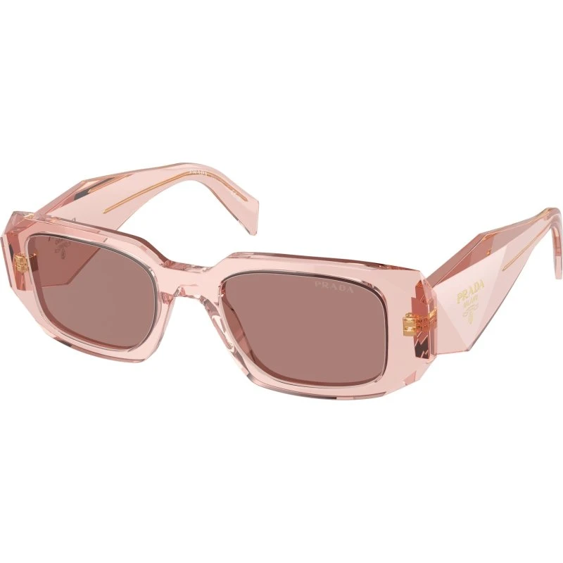 Prada PR 17WS Occhiali da Sole Donna Acetato Rosa e Marrone