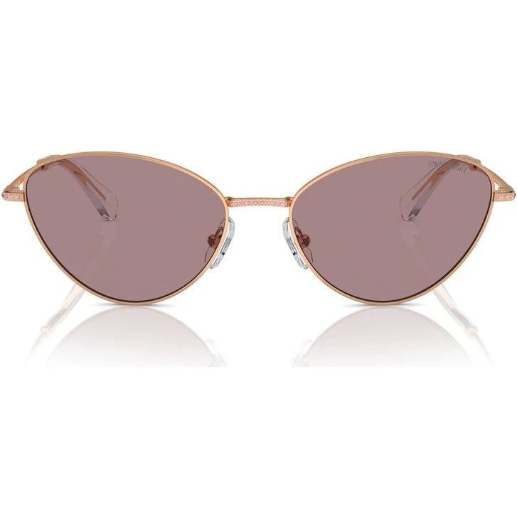 Swarovski SK7014 Occhiali da Sole Cat-Eye Donna - Acciaio Viola 58mm