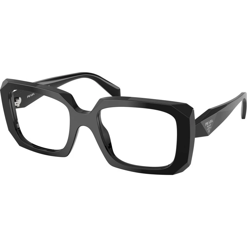 Prada Donna PR C09V 16K1O1 Montature da Vista Pillow in Acetato Nero