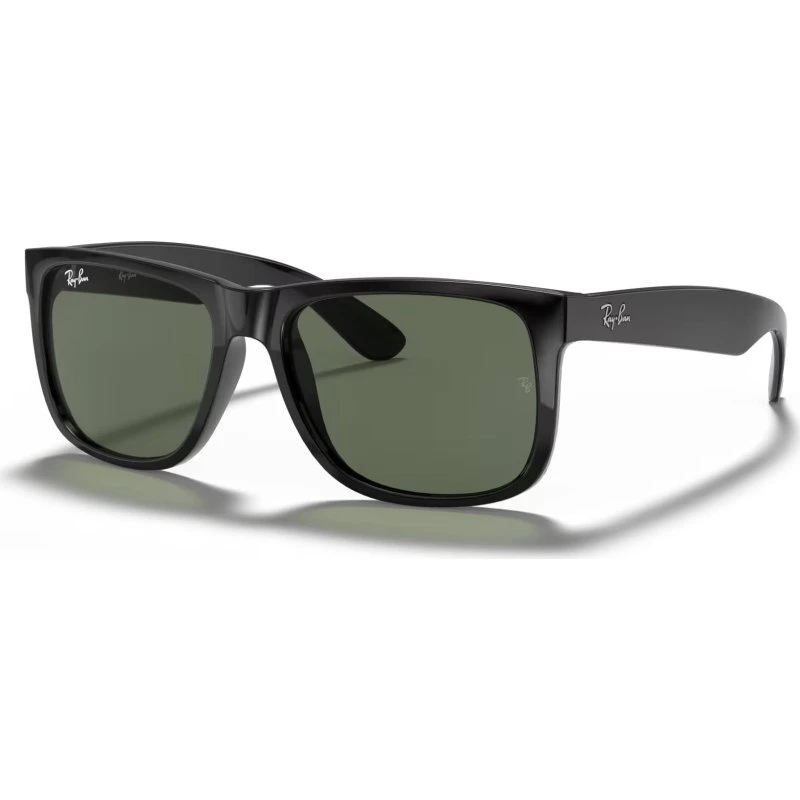 Ray-Ban RB4165 Justin 601/71 Occhiali da Sole Squadrati Nero/Verde