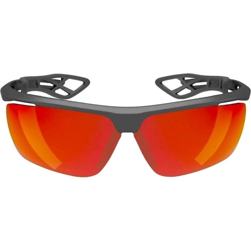 Salice 019 Occhiali da Sole Unisex Nero con Lenti Specchio Rosse