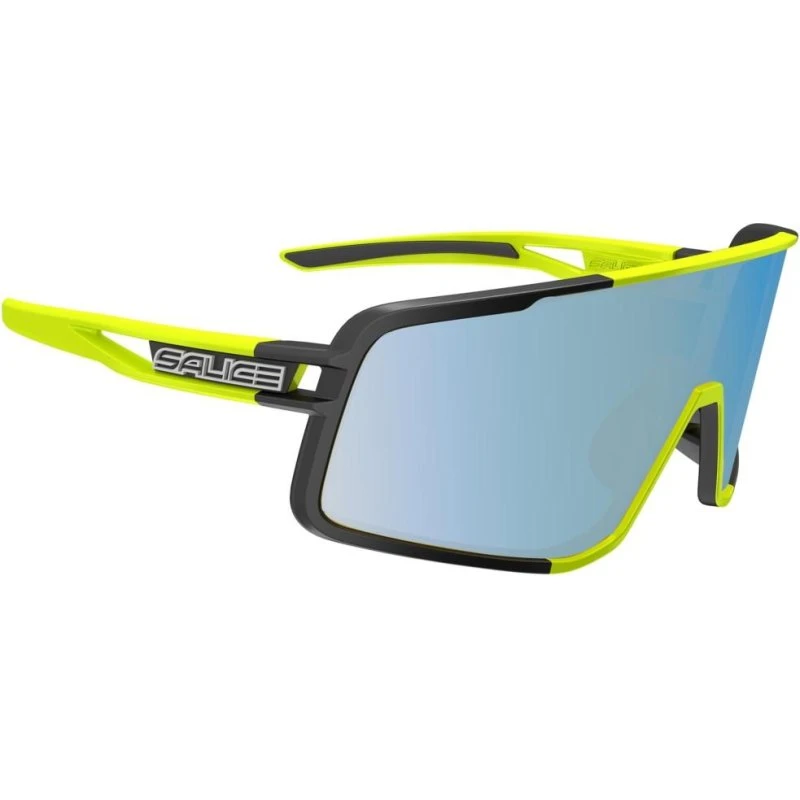 Salice 022 Occhiali da Sole Unisex Giallo con Lenti Blu