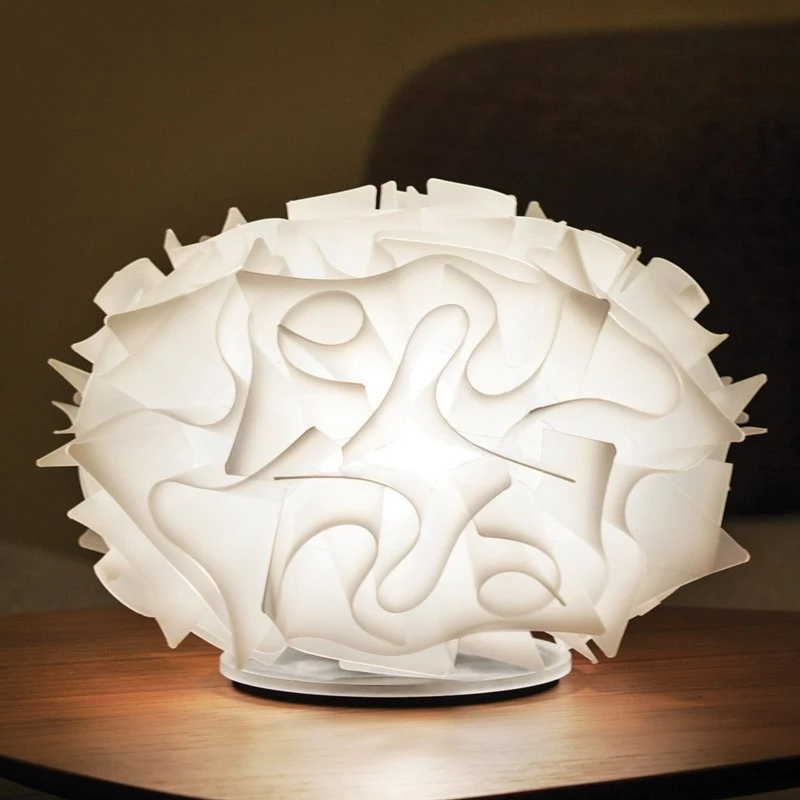 Slamp Veli Lampada da Tavolo Design Bianca Ø 32cm