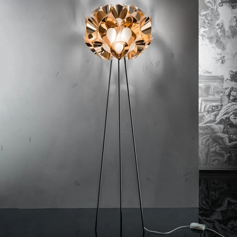Slamp Flora - Lampada da terra di design, rame
