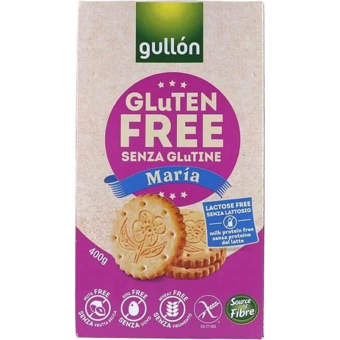 Gullon Biscotti Maria Senza Glutine, Latte e Lattosio, 400 g