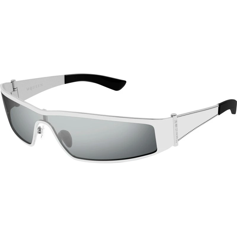 Alexander McQueen AM0491S 002 Occhiali da Sole Geometrici Argento
