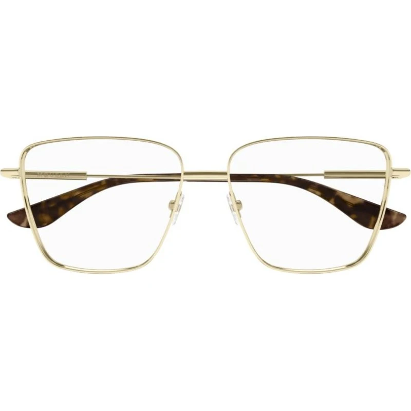 Alexander McQueen Occhiali da Vista Donna AM0503O Oro Squadrati