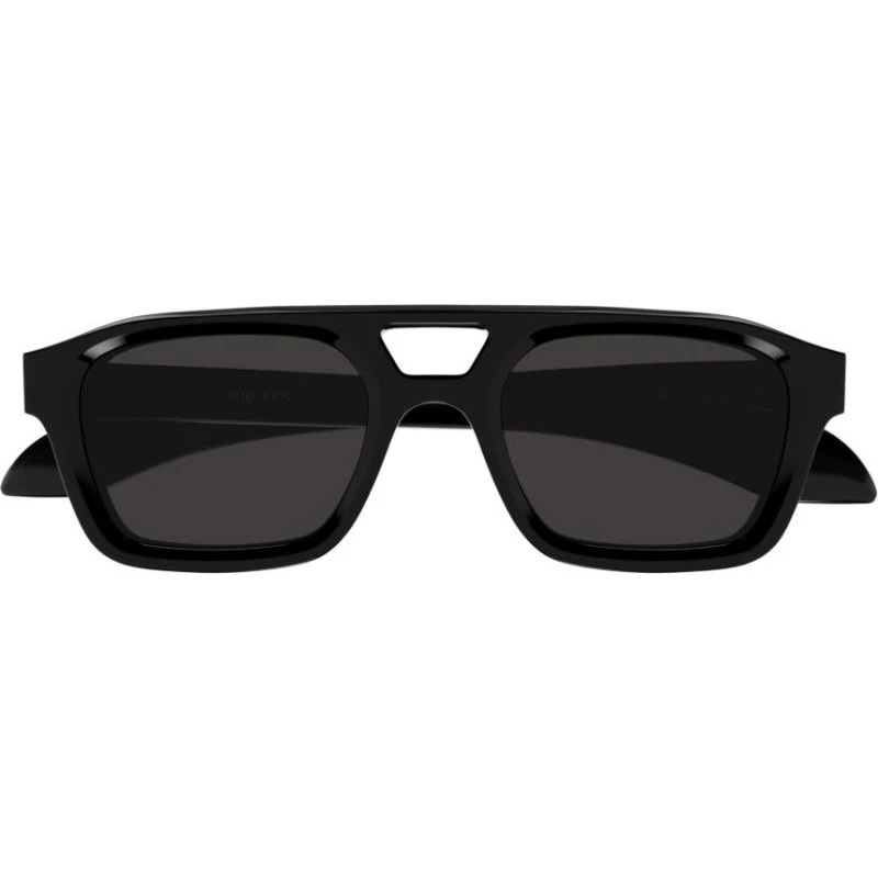 Alexander McQueen Occhiali da Sole AM0505S Pilot Nero e Grigio
