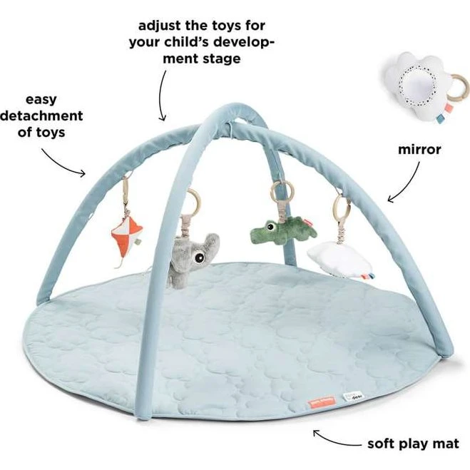 Done by Deer Tappeto Gioco con Arco Playground Blue