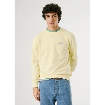 Pepe Jeans Felpa Gialla Terrel Uomo - Cotone Sostenibile