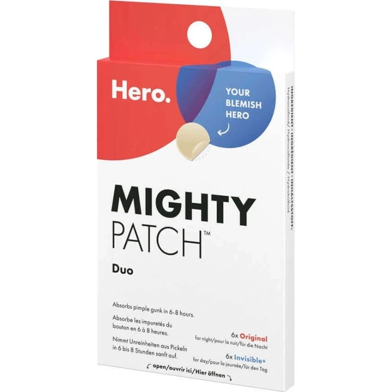 Hero Mighty Patch Duo - Cerotti Idrocolloidali per l'Acne, 12 pezzi