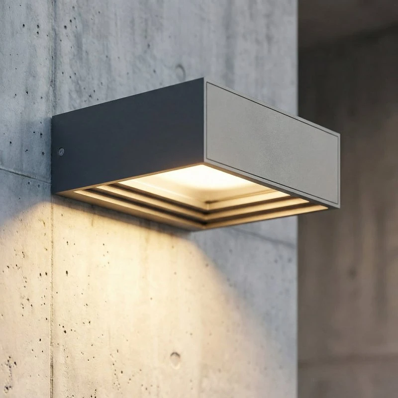 Lucande Applique a LED Ashkan Antracite IP65