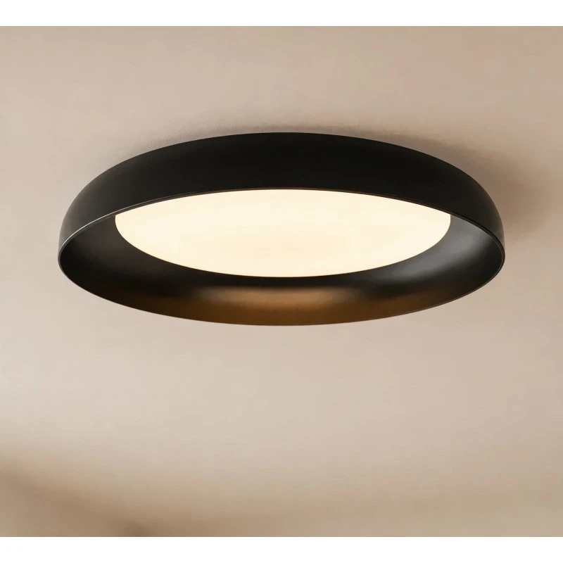 Plafoniera LED Lindby Florie, Nero/Bianco, Ø 40 cm
