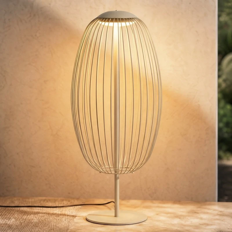 Lucande Richi Lampada da terra da esterno LED Beige 90cm IP44
