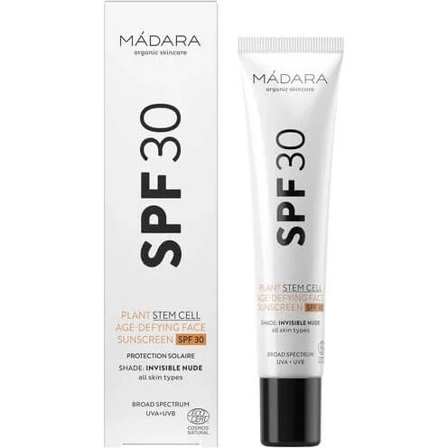Mádara Crema Solare Antietà Viso con Cellule Staminali SPF 30, 40ml