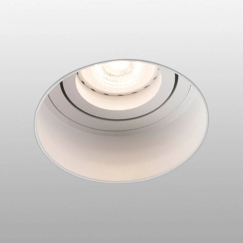 Faro Barcelona Faretto da incasso Hyde, rotondo orientabile, bianco