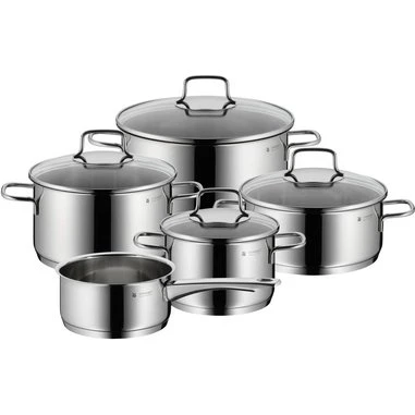 WMF Astoria Set Pentole Acciaio Inox 9 Pezzi