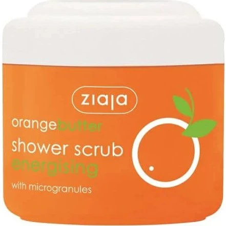 Ziaja Crema Doccia Esfoliante con Burro all'Arancia, 200 ml