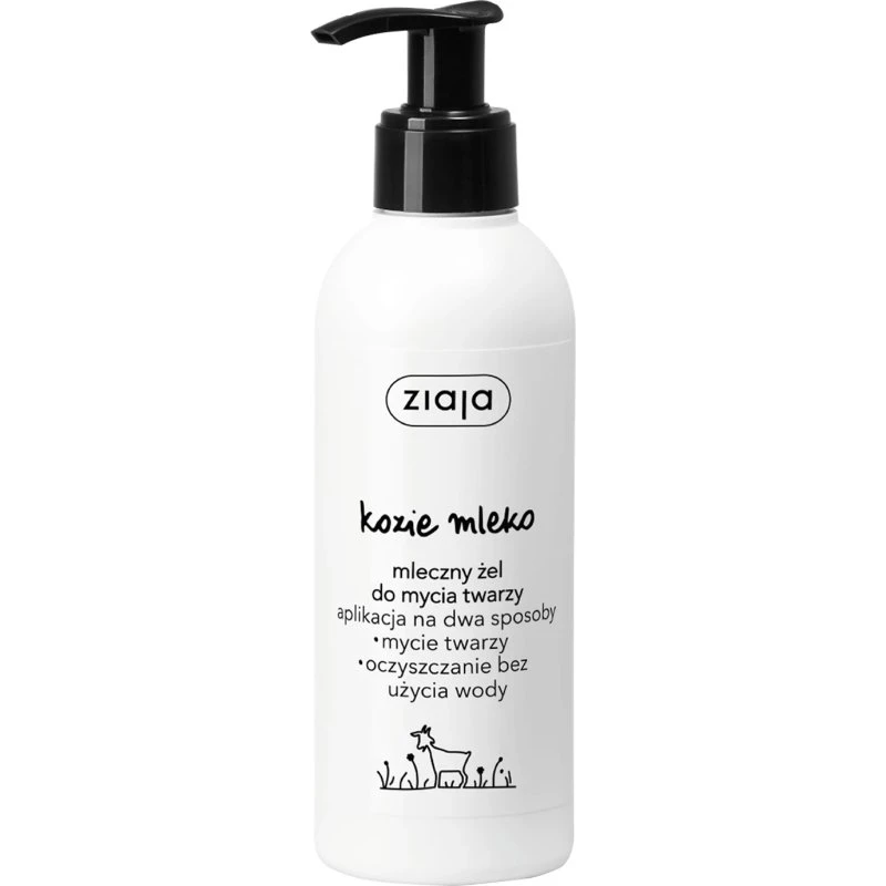 Ziaja Gel Detergente Viso Latte di Capra, Idratante e Lenitivo, 200 ml