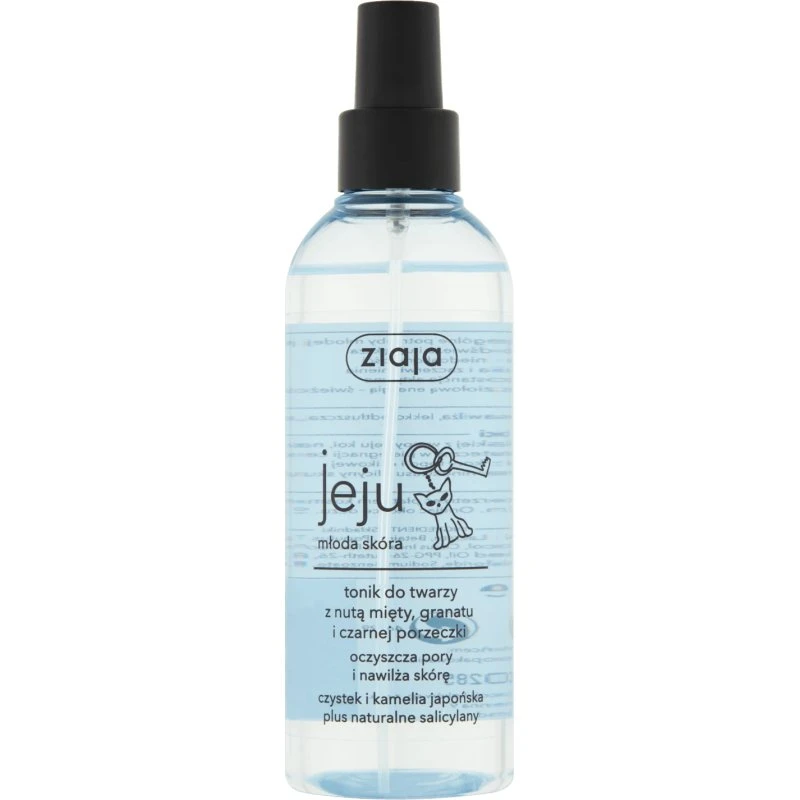Ziaja Jeju Young Skin Tonico Viso con Menta e Melograno, 200 ml
