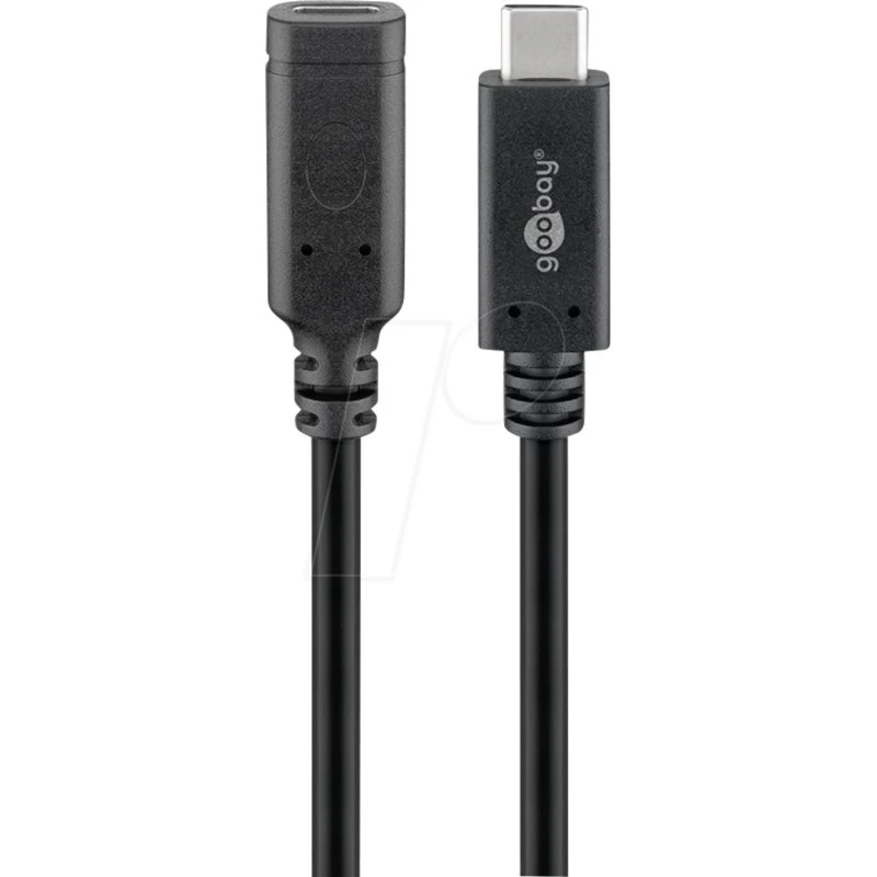 GOOBAY USBC-EXT-1.0, Cavo USB-C 1m, Nero
