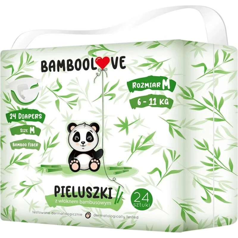 Bamboolove Pannolini in Fibra di Bambù Taglia M, 24 Pezzi
