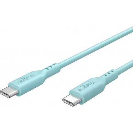 Cavo USB-C a USB-C 1,5m Turchese in Silicone