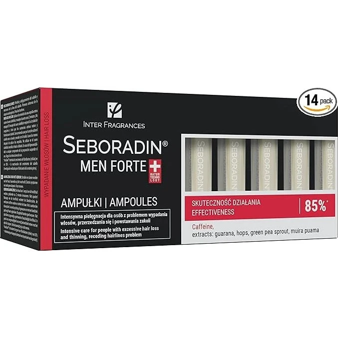 Seboradin Men Forte Fiale Anticaduta per Uomo, 14 x 5,5 ml