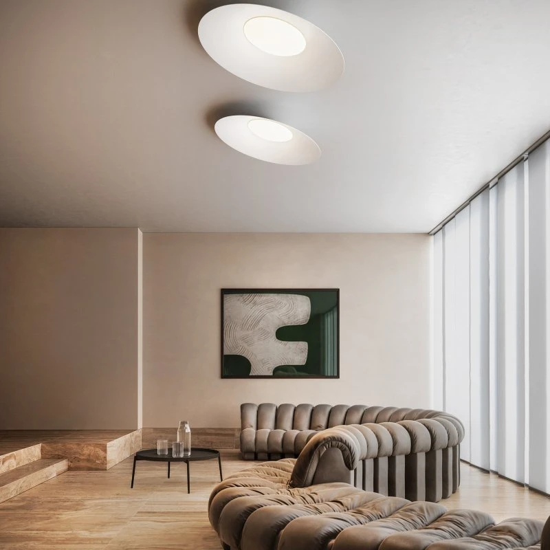 Plafoniera Kate kdln 3000K Bianco - Design in Alluminio