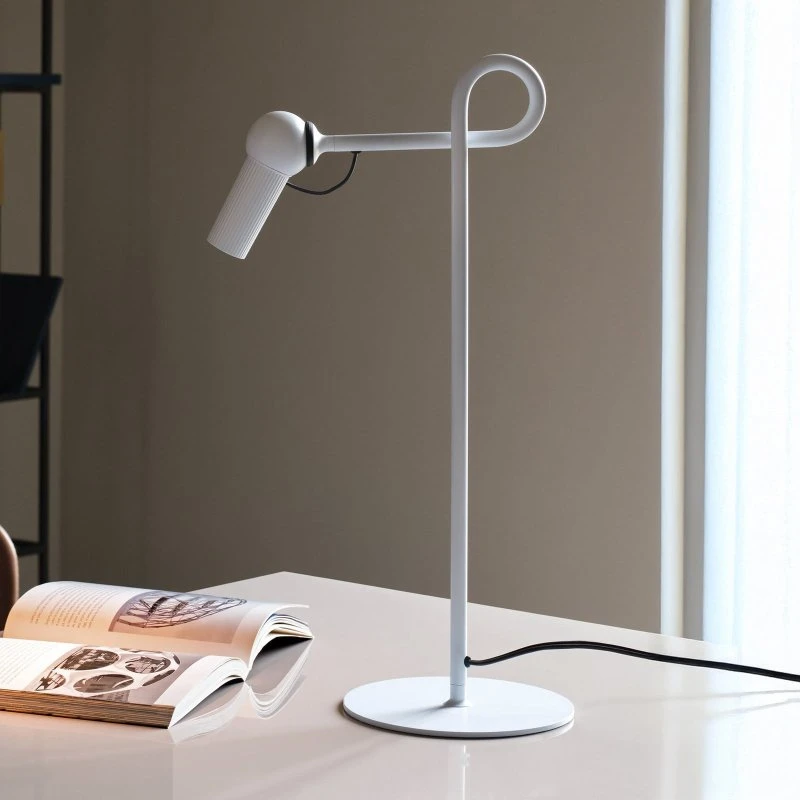 KDLN Lampada da Tavolo Bird Bianca - Dimmerabile con Snodo Magnetico