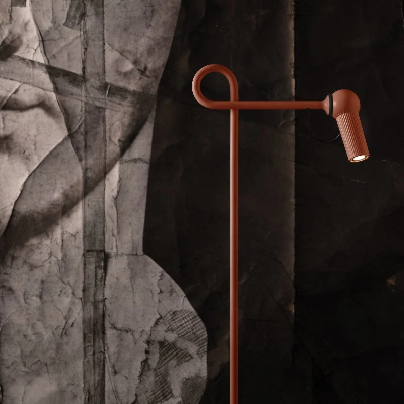 KDLN Piantana Bird Rosso - Lampada da Terra LED Dimmerabile