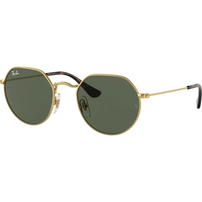 Ray-Ban RJ9565S Jack Occhiali da Sole Bambino Oro e Verde