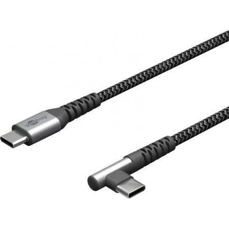 Goobay Cavo USB-C Angolato 2m Grigio Spazio