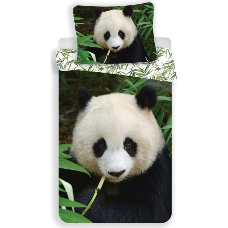 Jerry Fabrics Completo Copripiumino Panda 140x200 cm