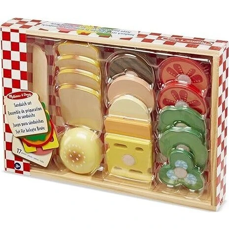 Melissa & Doug Set Panini in Legno 16 pz