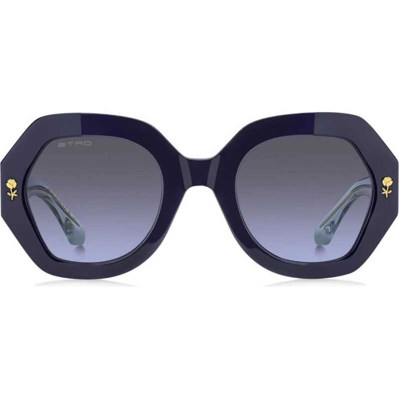 Etro Occhiali da Sole Etro 0009/S Blu Geometrico con Lenti Gialle