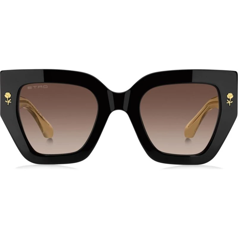 Etro 0010/S Occhiali da Sole Farfalla Donna Nero Marrone