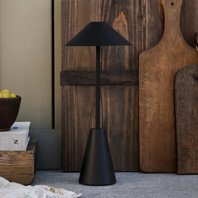 Globen Lighting Lampada da tavolo Cannes, nera, IP54