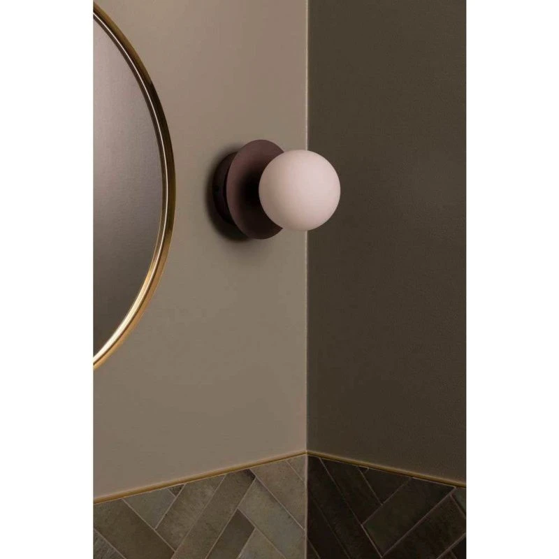 Globen Lighting Plafoniera Art Déco Bianco/Bronzo IP44