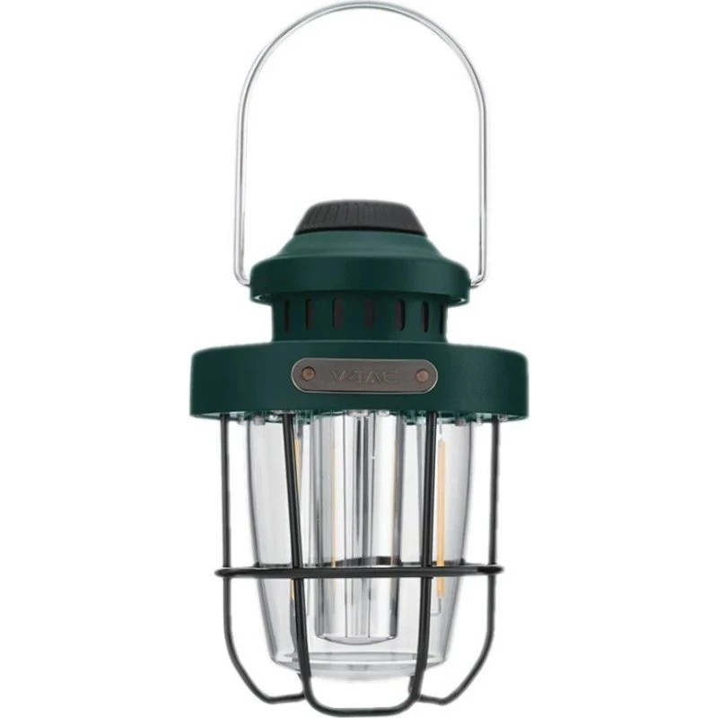 V-TAC Lampada LED Lanterna 5W Verde Ricaricabile USB C