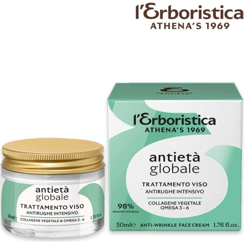 L'Erboristica Athena's 1969 Trattamento Viso Collagene Vegetale e Omega 3-6, 50ml