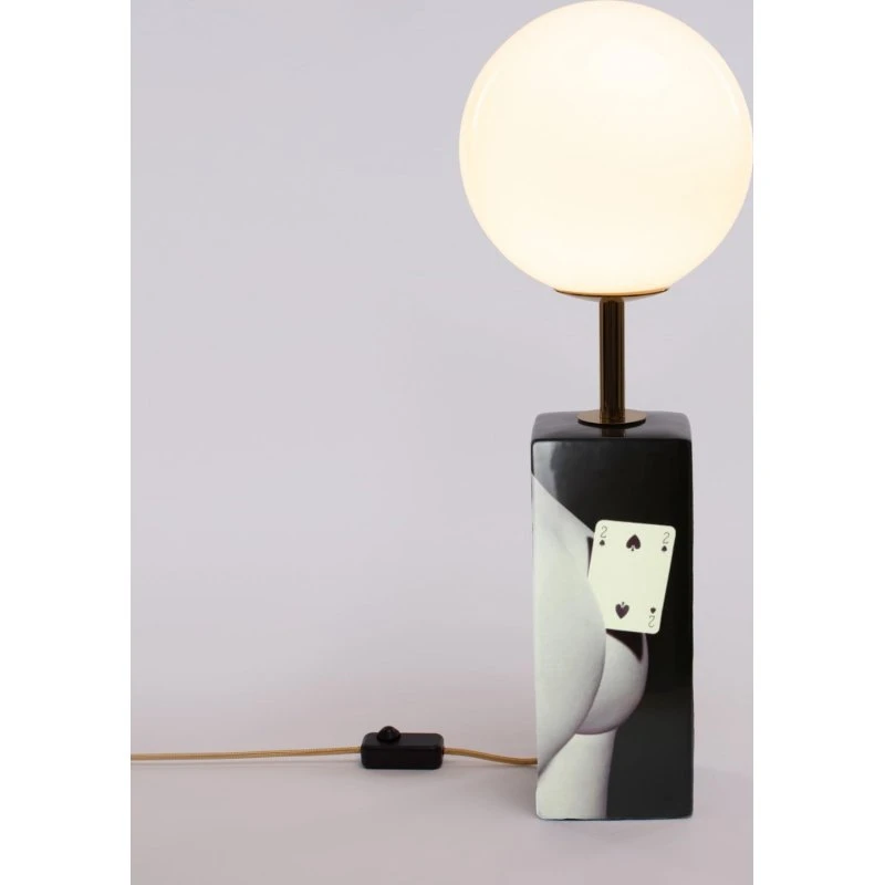 Seletti Lampada da Tavolo Toiletpaper Two Of Spades