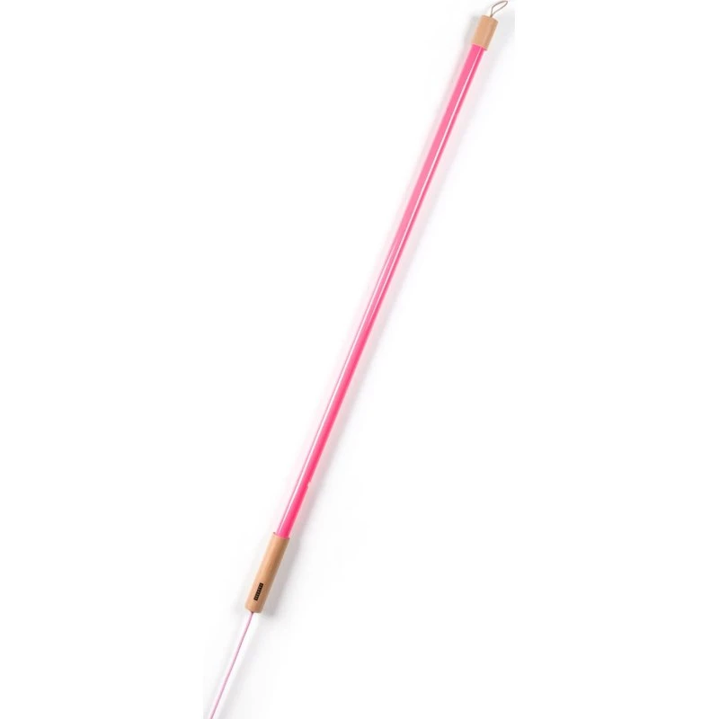 Lampada LED Linea Seletti Fucsia con Dettagli in Legno