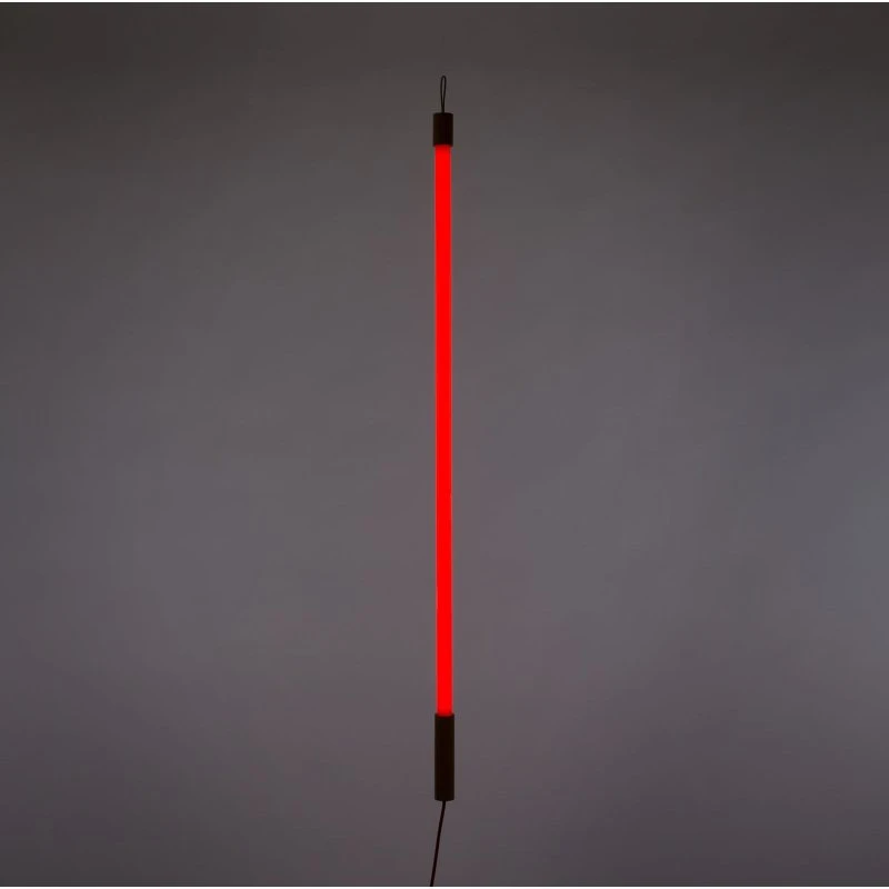 Seletti Lampada LED Linea Rossa con dettagli in legno
