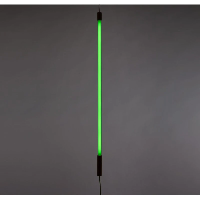 Lampada LED Linea Seletti Verde con Dettagli in Legno